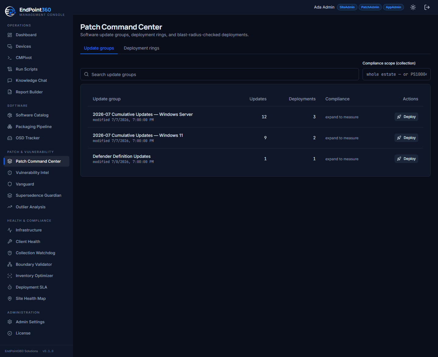 Patch Command Center